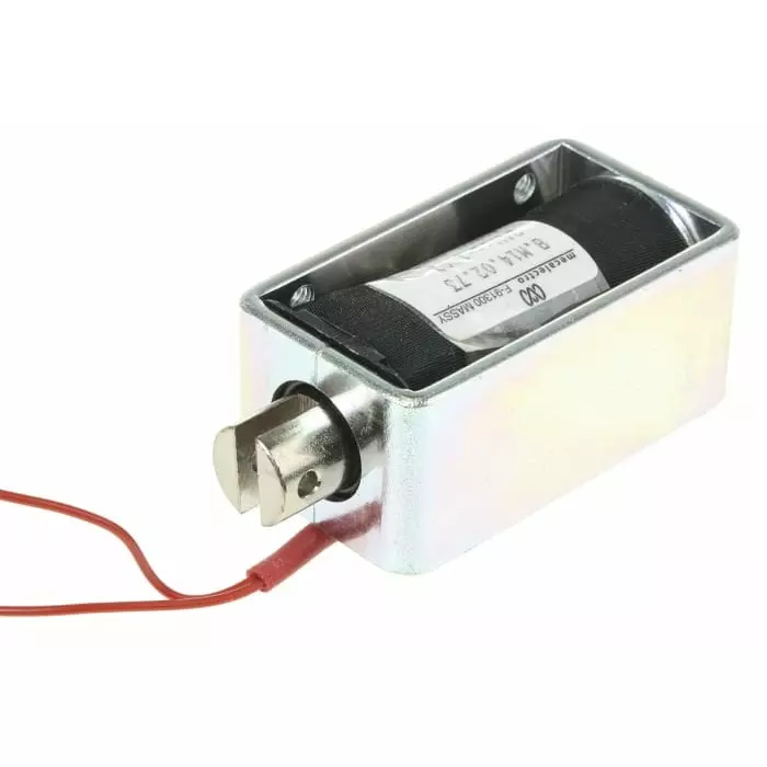 Mecalectro Linear Solenoid 24 V DC 2 to 8N 57.7x32x25.4, 8.M14 02 73 24 VCC 100%