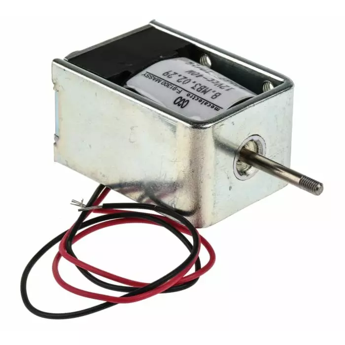 Mecalectro Linear Solenoid 12 V DC 5N 45x31.8x23.4, 8.MB3 02 29 12 VCC 40W