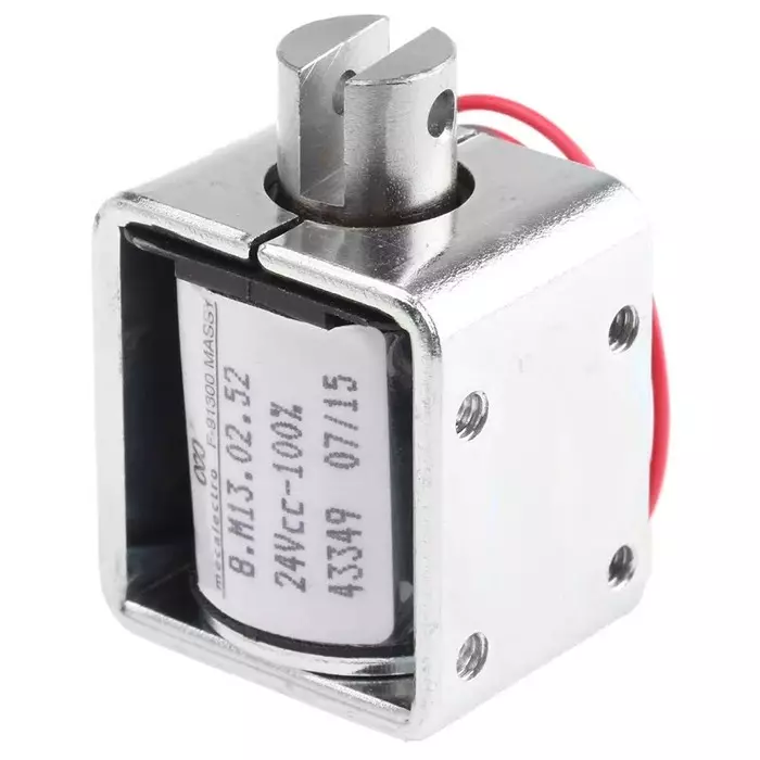 Mecalectro Linear Solenoid 24 V DC 2.5N 35.3x31.8x25.4, 8.M13 02 52 24 VCC 100%
