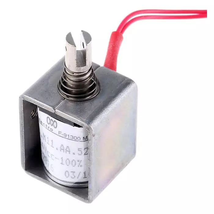 Mecalectro Linear Solenoid 24 V DC 1N 27x22x20 mm, 8.M11 AA 52 24 VCC 100%