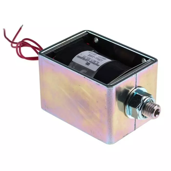Mecalectro Linear Solenoid 12 V DC 5 to 40N 78.5x57.2x50.8, 8.M17 02 73 12 VCC 100%