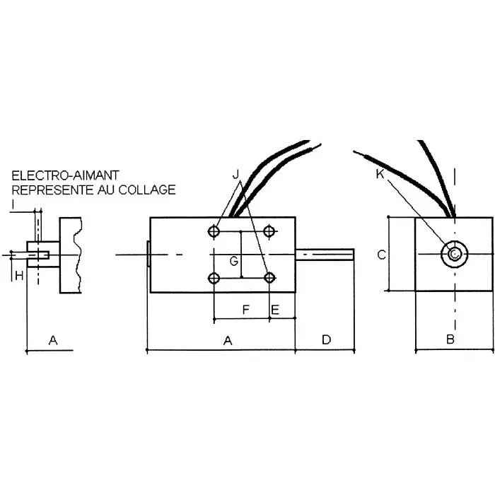 Mecalectro Linear Solenoid 12 V DC 10N 66.8x48.8x41.3, 8.MB5 02 29 12 VCC 80W