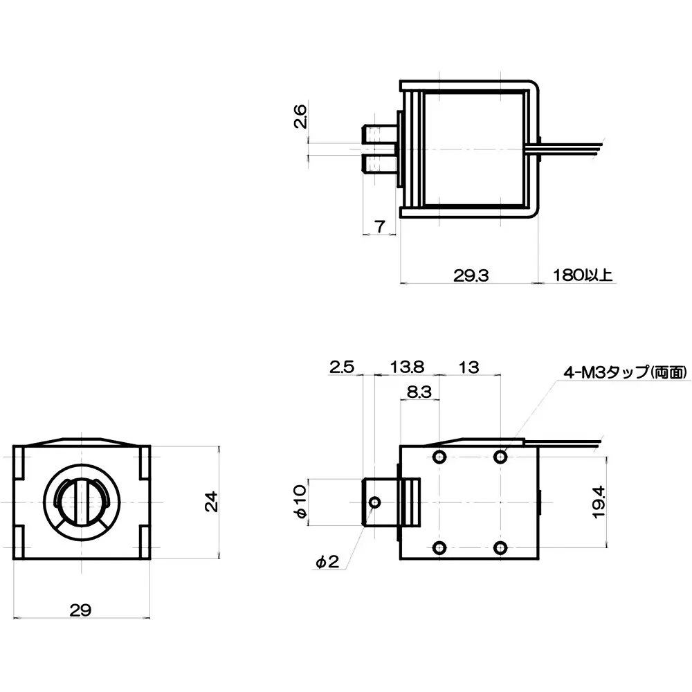 Takaha Kiko Pull Solenoid DC 12 V, DC 24 V Rated Voltage, CA10290410