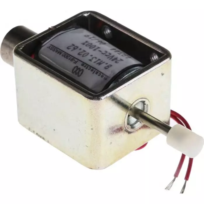 Mecalectro Linear Solenoid 24 V DC 2.5N 35.3x31.8x25.4, 8.M13 02 62 24 VCC 100%