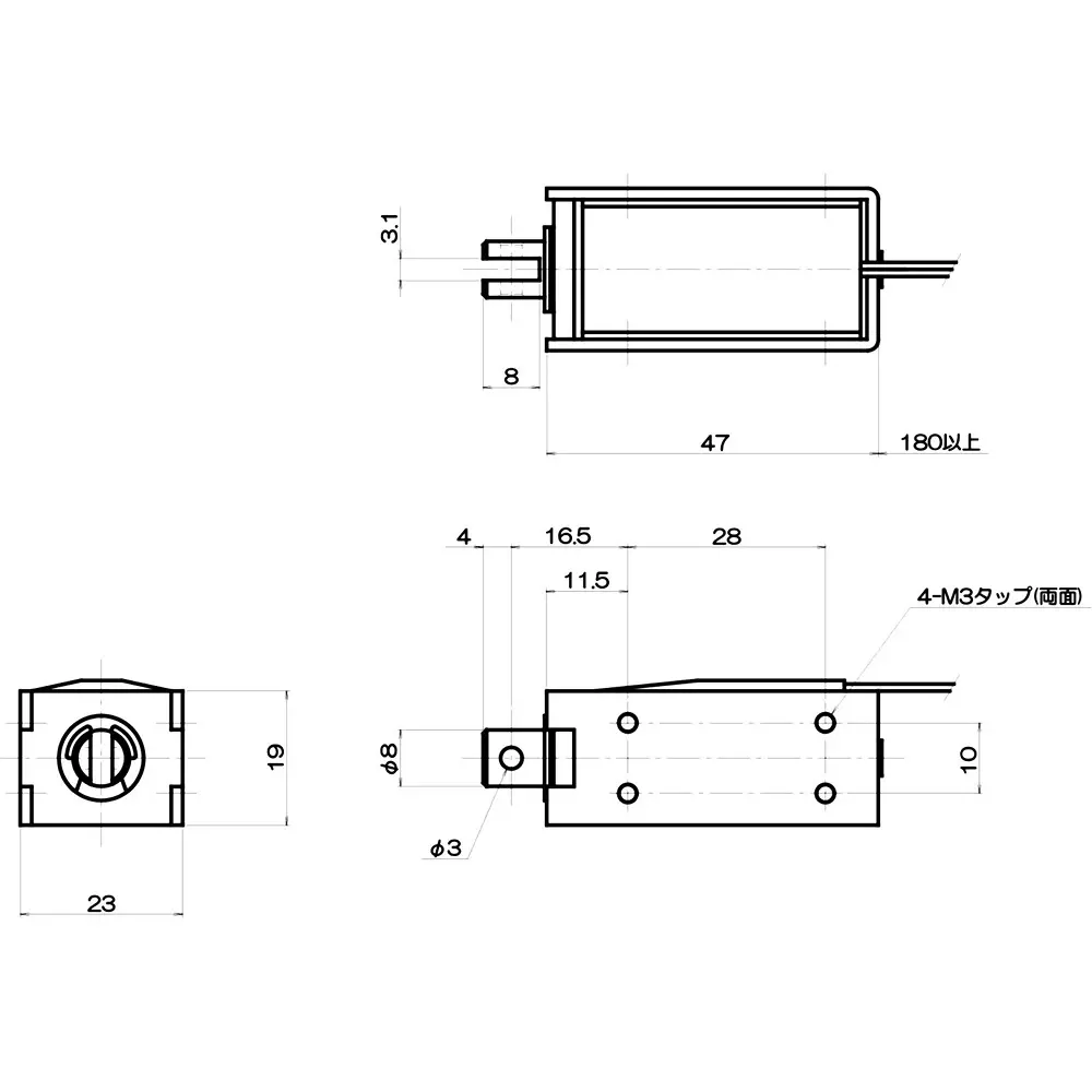 Takaha Kiko Pull Solenoid DC 24 V Rated Voltage, CA08470720