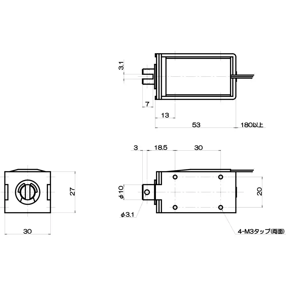Takaha Kiko Pull Solenoid DC 24 V Rated Voltage, CA10531070