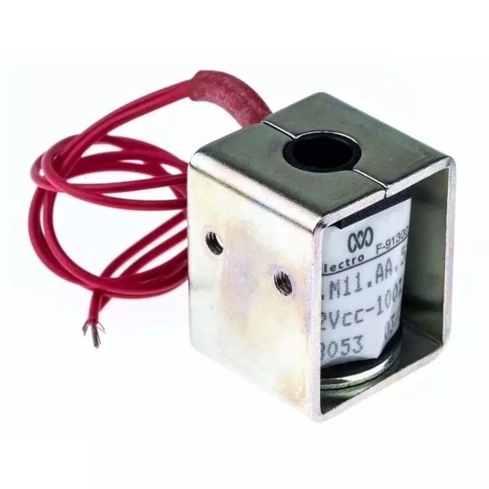 Mecalectro Linear Solenoid 12 V DC 1N 27x22x20 mm, 8.M11 AA 52 12 VCC 100%