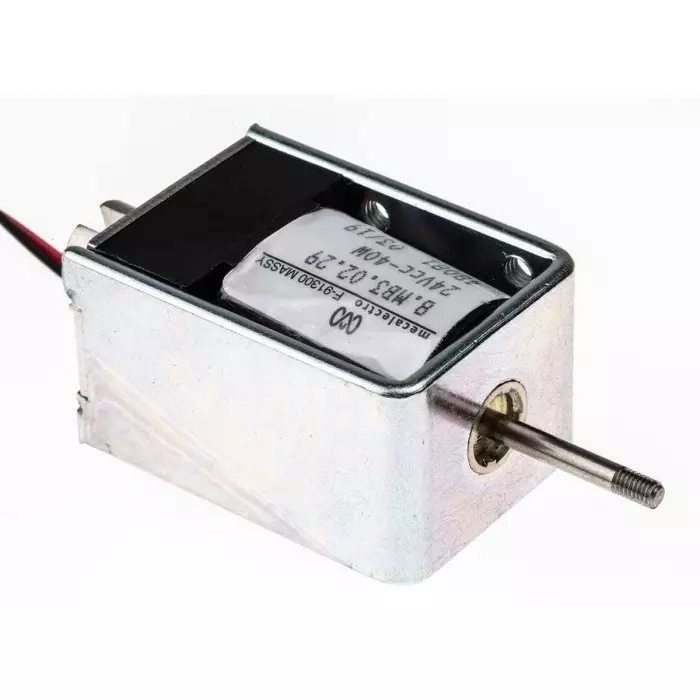 Mecalectro Linear Solenoid 24 V DC 5N 45x31.8x23.4, 8.MB3 02 29 24 VCC 40W