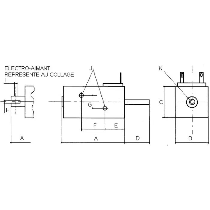 Mecalectro Linear Solenoid 24 V DC 5 to 9N 60.5x32x27 mm, Z857AA52