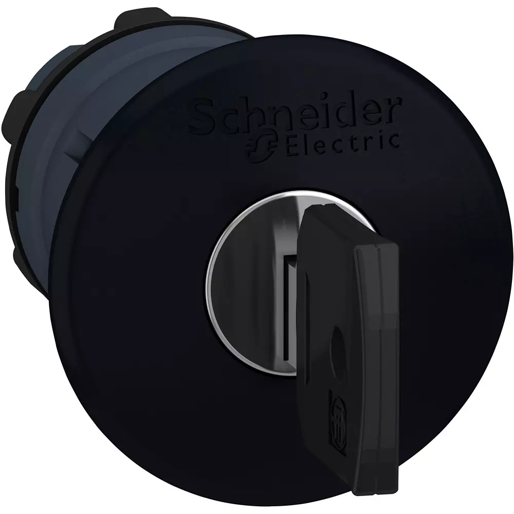 Schneider Electric Push Button Head plastic Material Black Plastic head mushroom type (latch key return) Type, ZB5AS12