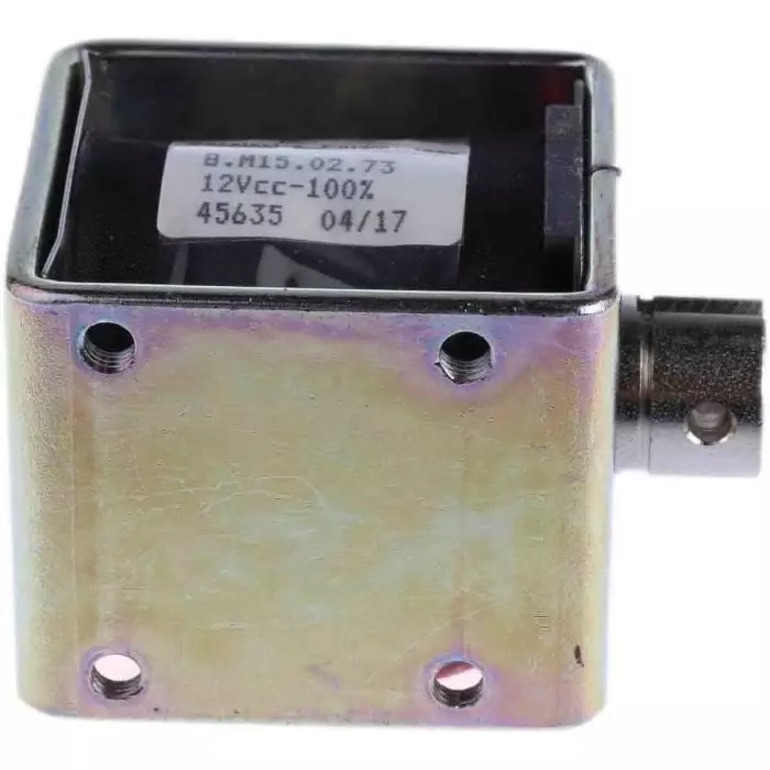 Mecalectro Linear Solenoid 12 V DC 1 to 15N 50.8x49x41.3, 8.M15 02 73 12 VCC 100%