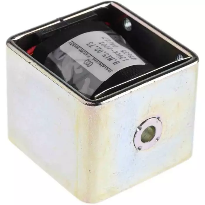 Mecalectro Linear Solenoid 12 V DC 1 to 15N 50.8x49x41.3, 8.M15 02 73 12 VCC 100%