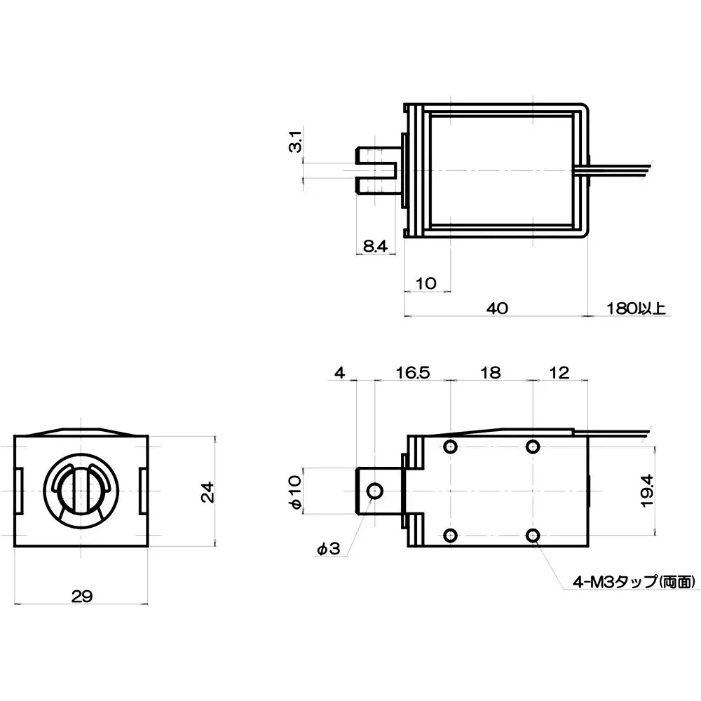 Takaha Kiko Pull Solenoid DC 24 V Rated Voltage, CA10400690