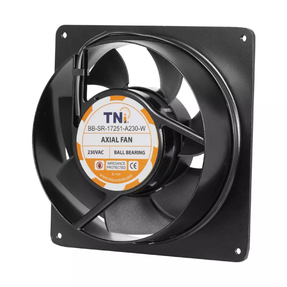 TNI 6 inch (152.4 mm) Axial Fan Square Round Shape Ball Bearing and 230 V AC Voltage, BB-SR-17251-A230-W