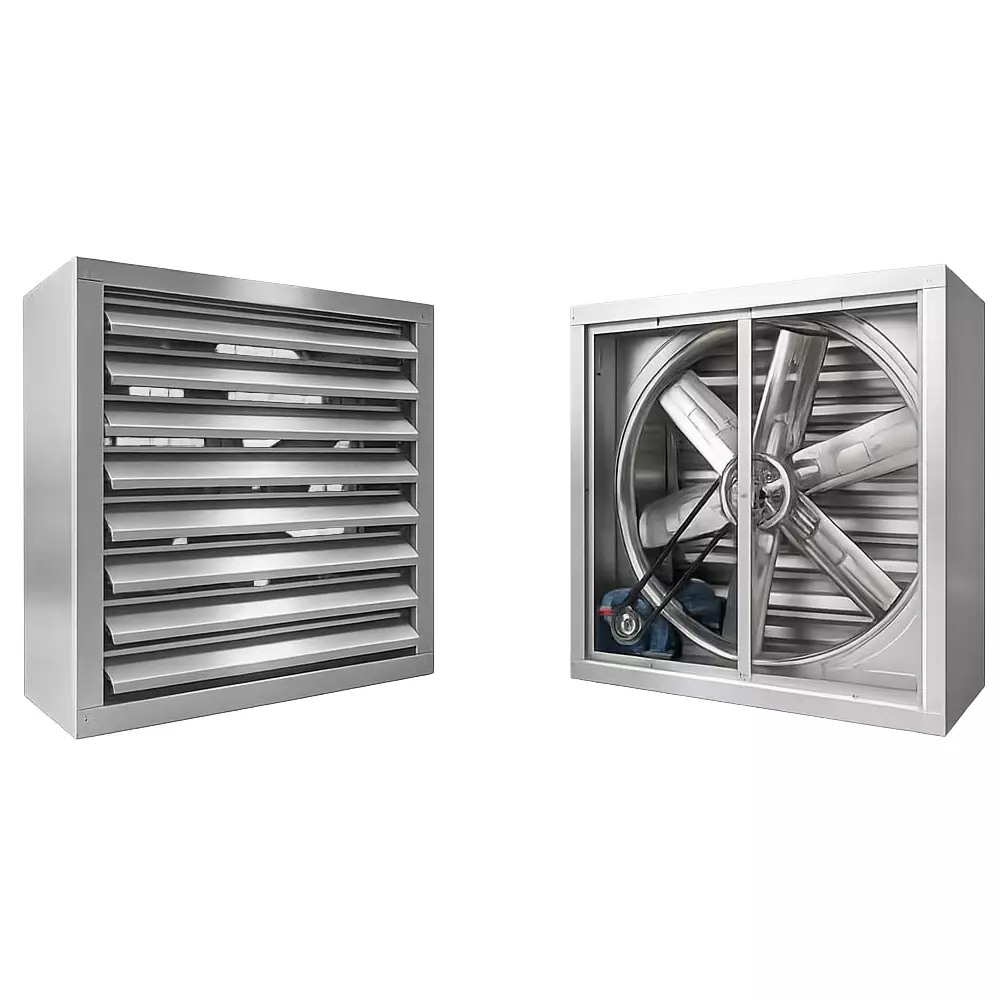 Greencon Industrial Exhaust Fan Belt Driven 32000 CMH Air Flow Capacity 6 Speed Button Control Silver, GCEXHFAN32