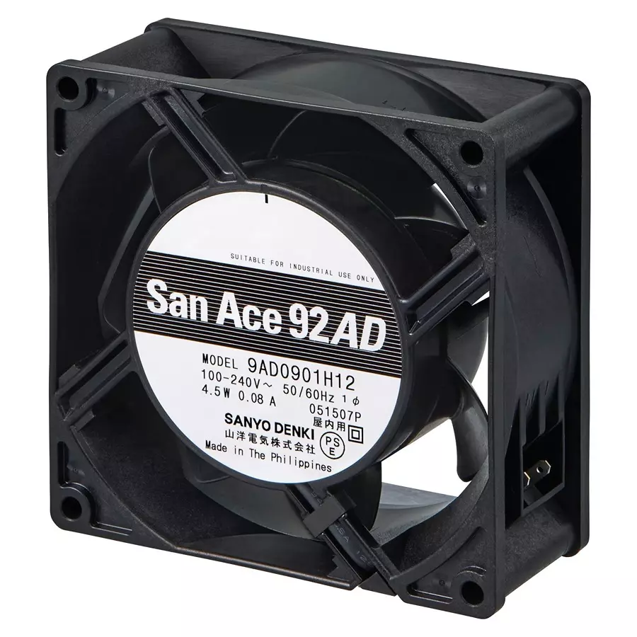 SANYO DENKI AXIAL FAN, 92MM, 240VAC, 41.7CFM, 33DBA, 9AD0901M121