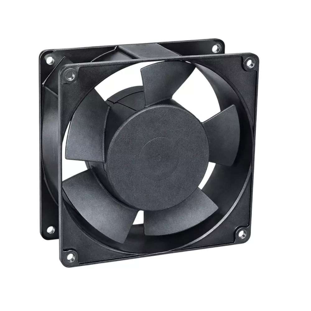 Neotech AC Axial Fan Sleeve Bearing 4 Inch (10 cm) Size 230 V Square Shape Black for Industrial Use, J-22038 S2 H