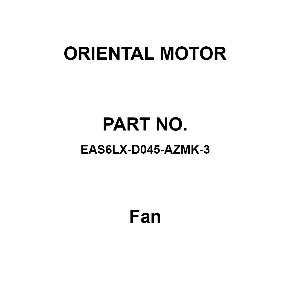 ORIENTAL MOTOR Fan DC 24/48 V, EAS6LX-D045-AZMK-3
