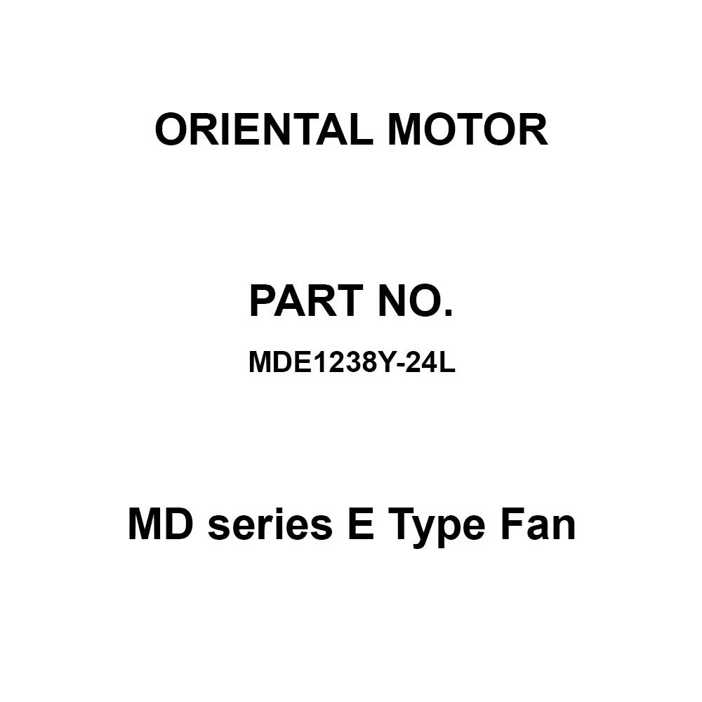 ORIENTAL MOTOR MD series E Type Fan DC 24 V, MDE1238Y-24L