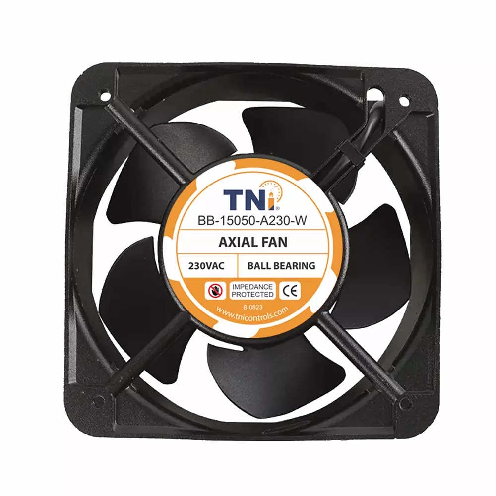 TNI 6 inch (152.4 mm) Axial Fan Square Shape Ball Bearing and 230 V AC Voltage, BB-15050-A230-W