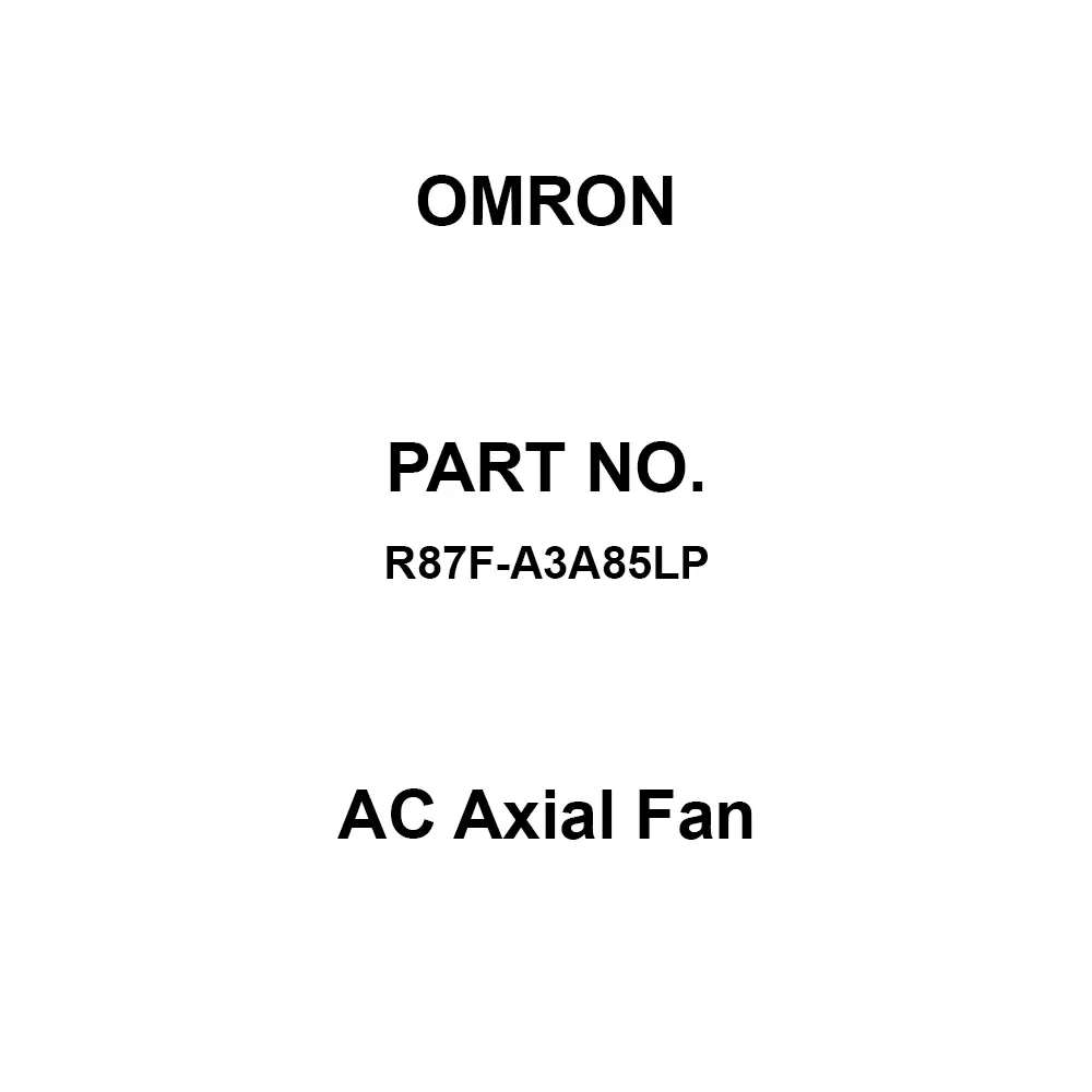 Omron AC Axial Fan AC 115 V Rated Voltage, R87F-A3A85LP