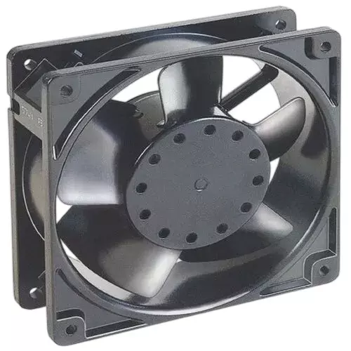 Rexnord AC Axial Fan 220 V AC 4 Inch (10.16 cm) Size Black Electric 2700 rpm Speed for Industrial Use, REC-12038B2MB