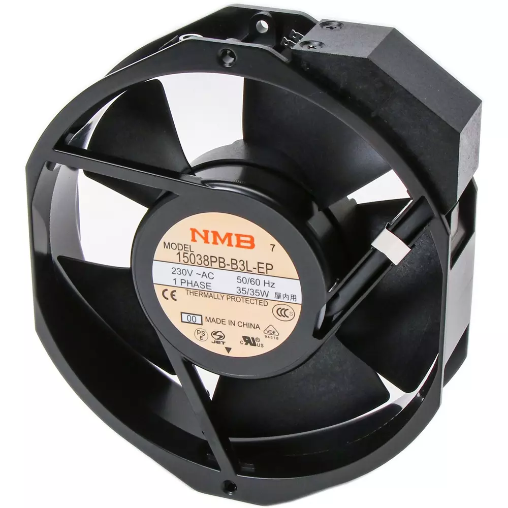 NMB Technologies AC Fan Motor AC230 5/6 (50/60 Hz) m³/min Max Airflow, 15038PB-B3L-EP-00