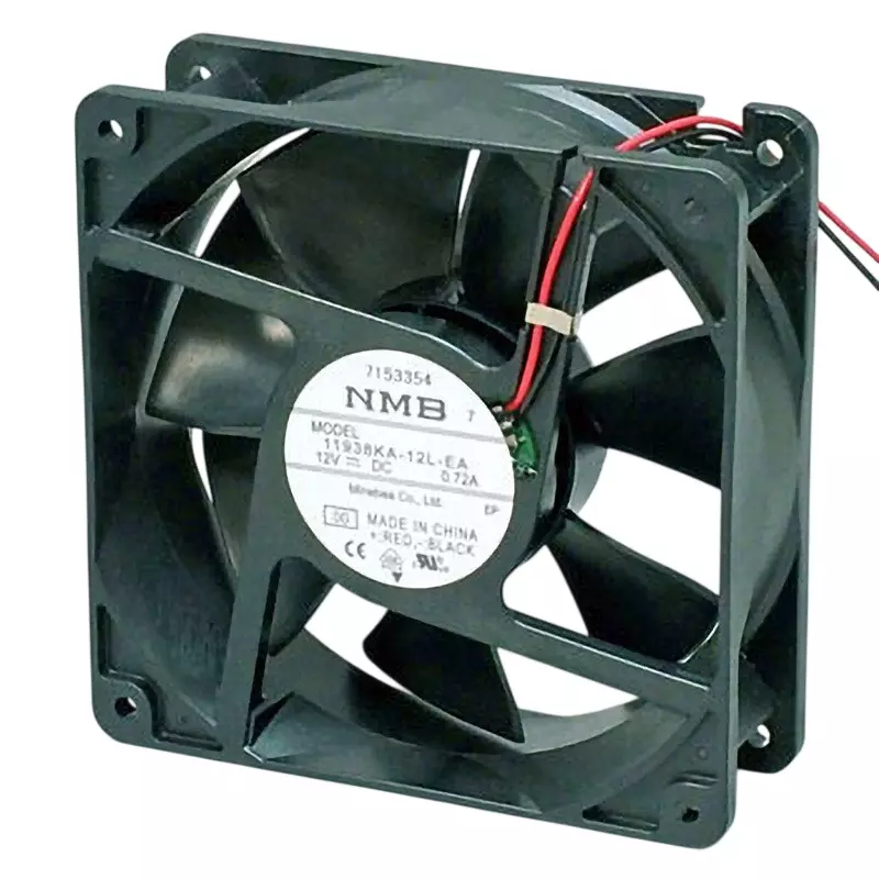 NMB Technologies DC Fan Motor DC12 3.07 m³/min Max Airflow 42.5 dB Noise Level, 11938KA-12L-EA-00
