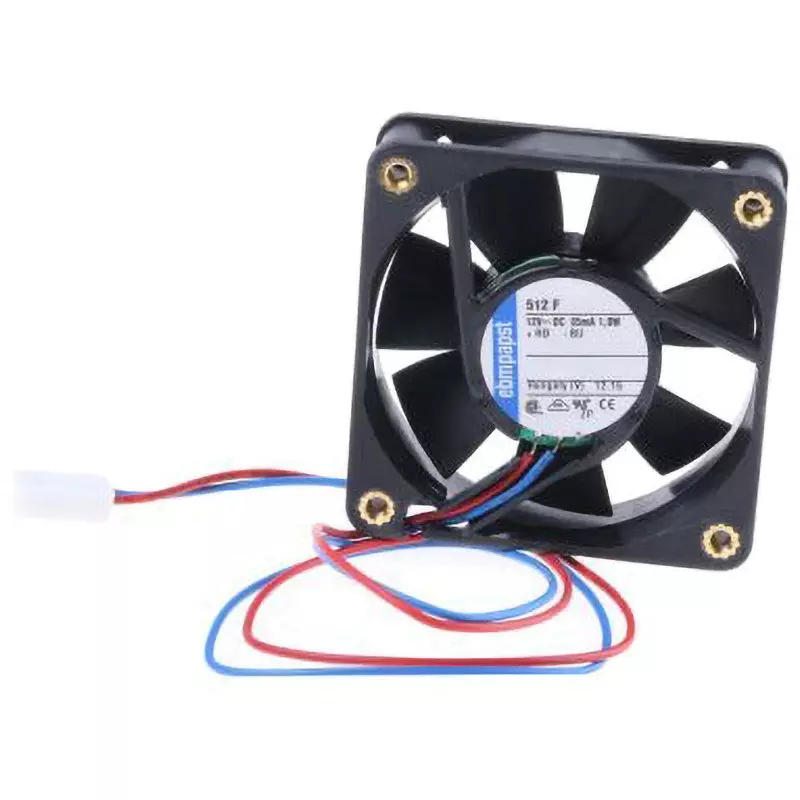 Ebmpapst Axial Fan 15x50 mm LengthxHeight, 512F-RS0