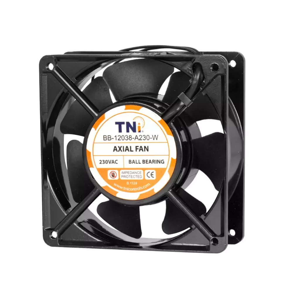 TNI 4 inch (101.6 mm) Axial Fan Square Shape Ball Bearing and 230 V AC Voltage, BB-12038-A230-W