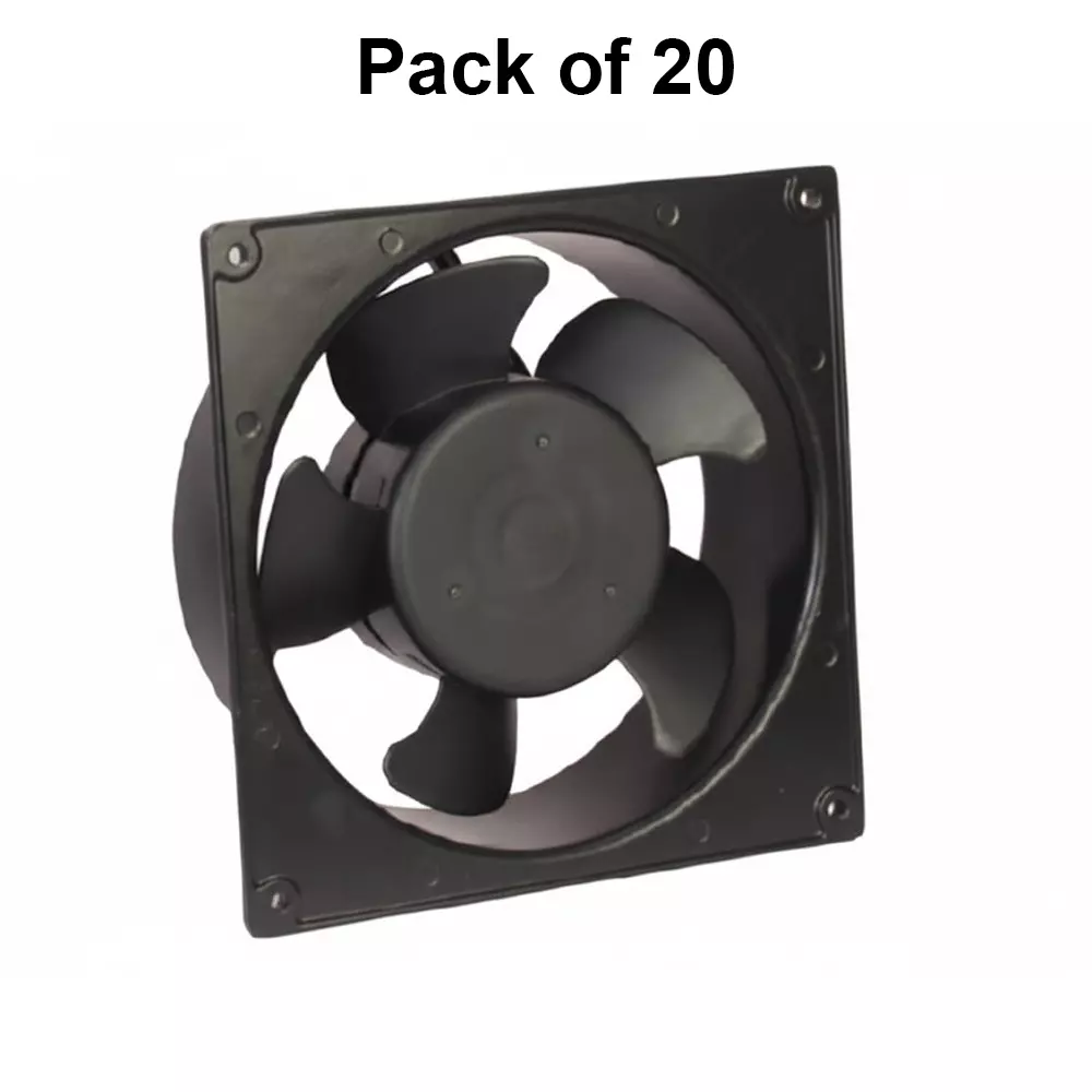 Clasiair AC Axial Fan Sleeve Bearing 220 V Electric 6 Inch (15.24 cm) Size Black for Industrial Use, CA-172 55 S2 W (Pack of 20 Pcs)
