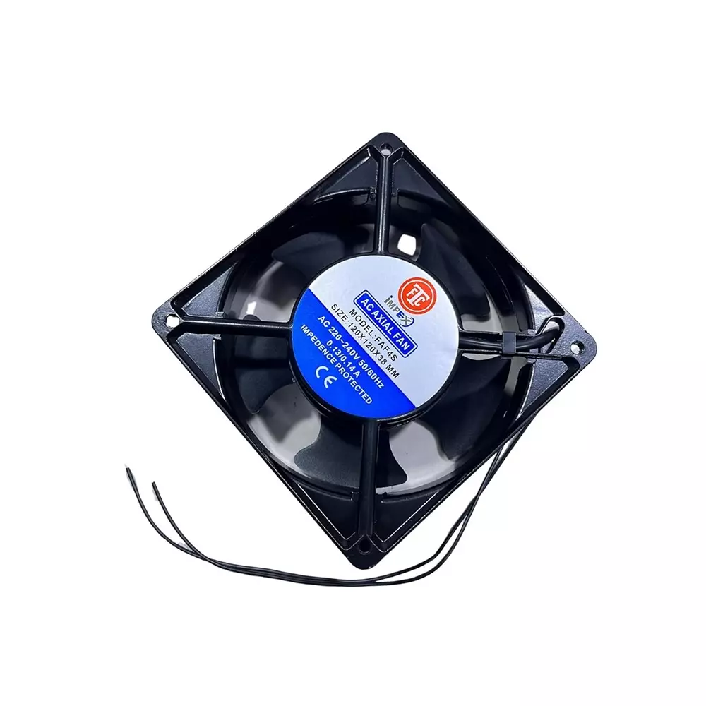 FTC iMPEX AC Axial Fan 220-240 V 50/60 Hz 102 mm (4 inch) Square Black, FAF4S