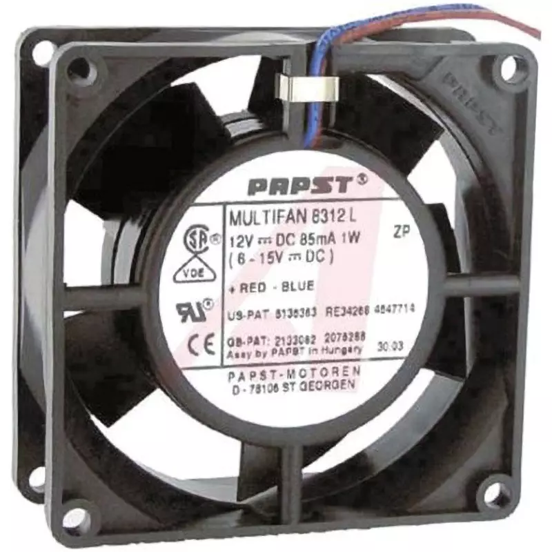 Ebmpapst Axial Fan 67 m³/h Air Volume, 8312HL