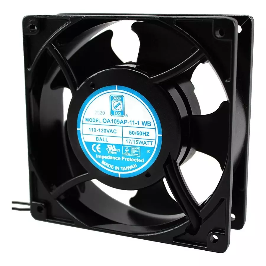 ORION FANS AXIAL FAN, 110CFM, 42DB, 120X38.5MM, OA109AP-11-1WB.