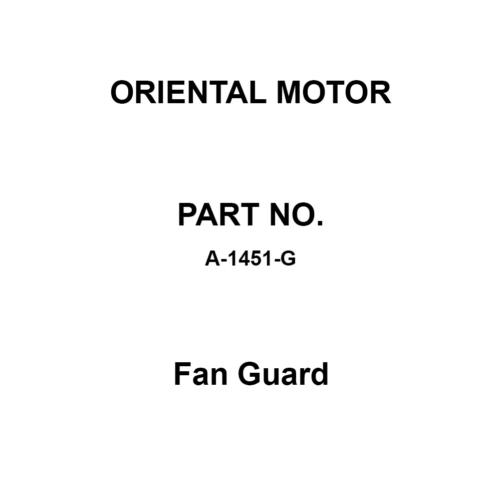 ORIENTAL MOTOR Fan Guard Chrome Plating Surface Treatment, A-1451-G