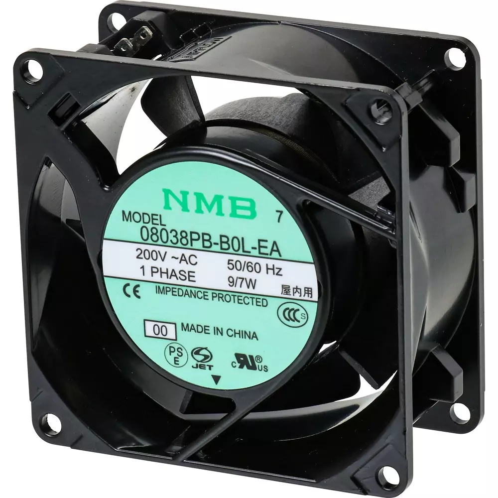 NMB Technologies AC Fan Motor AC200 0.75/0.9 (50/60 Hz) m³/min Max Airflow, 08038PB-B0L-EA-00