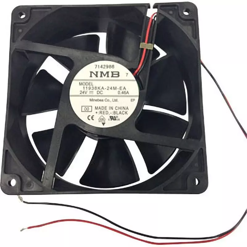 NMB Technologies DC Fan Motor DC24 3.34 m³/min Max Airflow 46.5 dB Noise Level, 11938KA-24M-EA-00