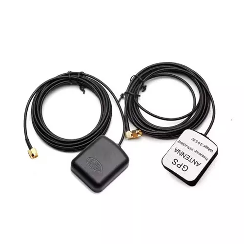 GENERIC GPS Antenna with SMA Male Plug Connector Plastic 28 dBi Gain Up to 274 m (900 ft) Maximum Range, Black (Pack of 2 Pcs)