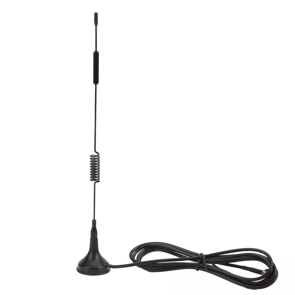 GENERIC GSM/GPRS/WCDMA Omni Spring Antenna Plastic 9 dBi Gain Up to 274 m (900 ft) Maximum Range with Magnetic Stand Base & 30.5 cm Extension Cable, Black