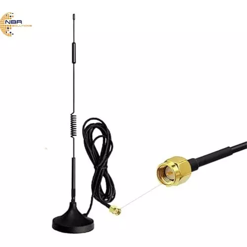 nbr-gsm-gprs-wcdma-magnetic-base-omni-spring-antenna-700-1800mhz-9db-rg174-sma-male-extension-cable-1m-305cm-long-black-with-magnetic-base-1-piece