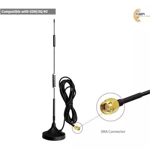 nbr-gsm-gprs-wcdma-magnetic-base-omni-spring-antenna-700-1800mhz-9db-rg174-sma-male-extension-cable-1m-305cm-long-black-with-magnetic-base-1-piece