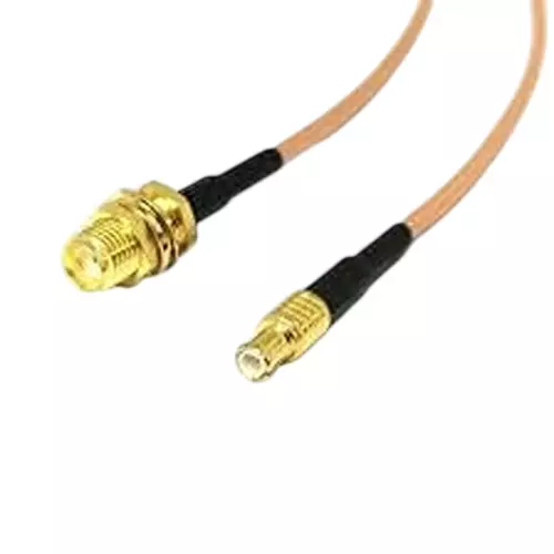 GENERIC RG-316 SMA Female to MCX Male Straight Coaxial Pigtail Jumper Antenna Extension Cable 3 m Length, CA0332