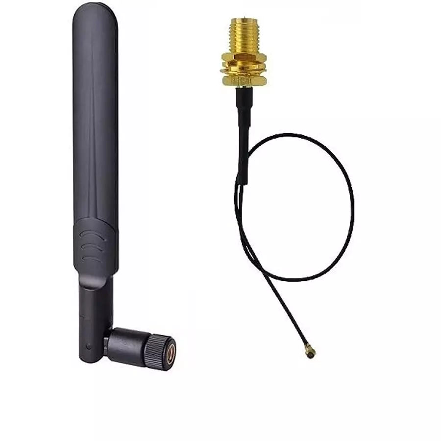 GENERIC Rubber Duck Whip Antenna 6 dBi Gain 274 m (900 ft) Maximum Range with 30 cm UFL/IPEX Cable, WA013 + CA0018