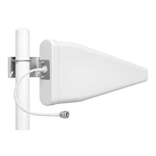 NETBOON Directional Outdoor Antenna with N Female LPDA (Log-Periodic Dipole Array) 14 dBi 698–4200 MHz Range, White, NBNEW14DBILPDA
