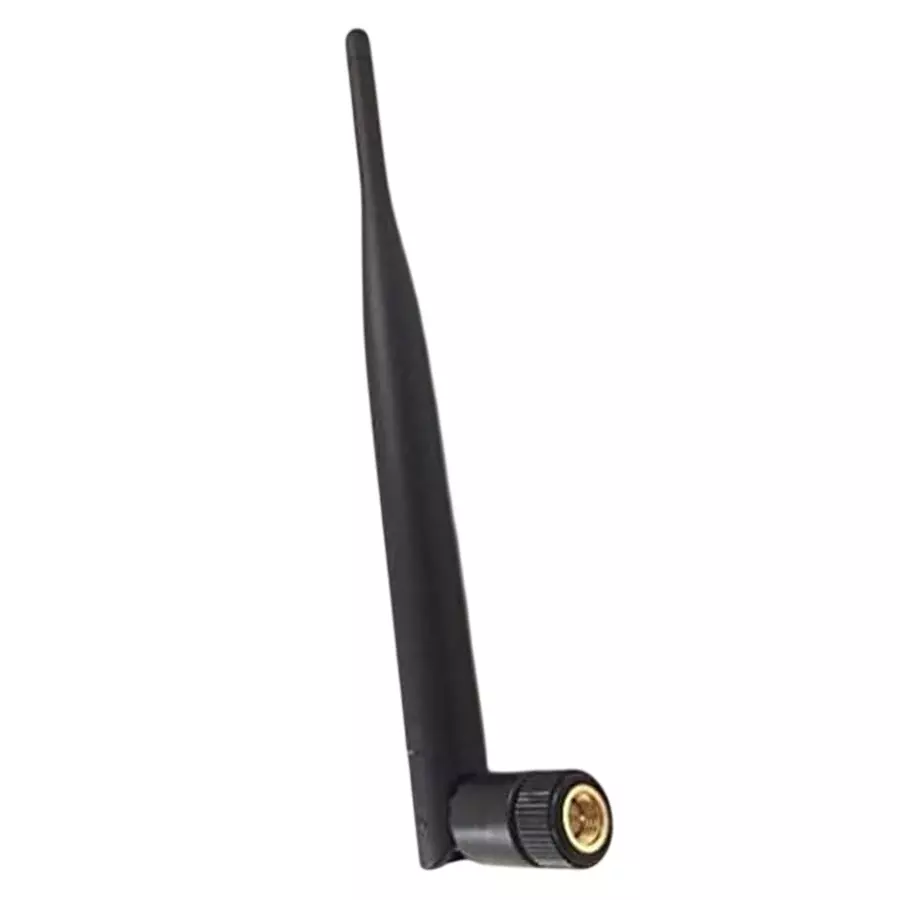 GENERIC Whip Rubber Duck Omni RA MOV Antenna 5 dBi Gain 90°/135°/180° Angle Adjustable with SMA Male Connector, Black