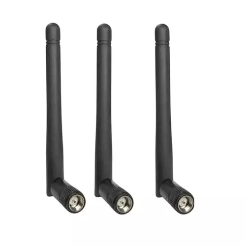 GENERIC Whip Rubber Duck Antenna 3 dBi Gain with SMA Male Connector Black, WA001-12 (Pack of 3)
