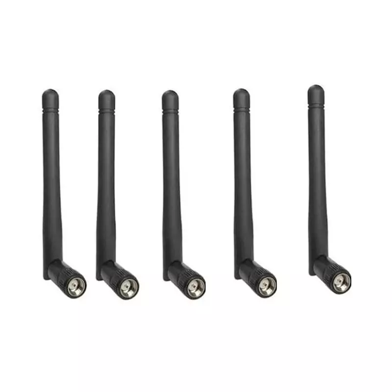GENERIC Whip Rubber Duck Antenna 3 dbi Gain ≦ 1.5 Standing Wave Ratio with SMA Male Connector, Black (Pack of 5 Pcs)