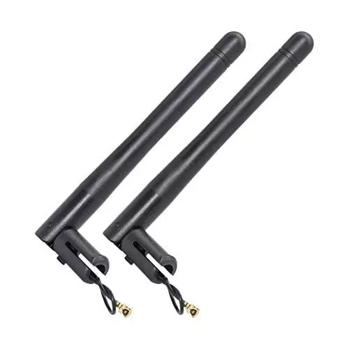GENERIC Rubber Duck Whip Omni Antenna 3 dBi Gain 50 Ω Impedance with 15 cm UFL/IPX/IPEX Cable (Pack of 2 Pcs)