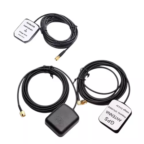 GENERIC Vehicle GPS Antenna 28 dBi Gain 50 Ω Impedance with SMA Male Plug Connector, GA001-3 (Pack of 3 Pcs)