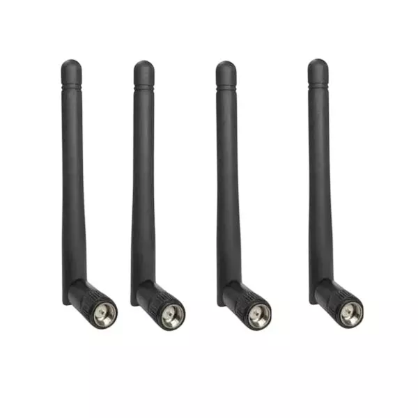 NBR WiFi Rubber Duck Antenna Whip Omni Black 2.4 GHz Frequency and 3 dbi Gain (Pack of 4)